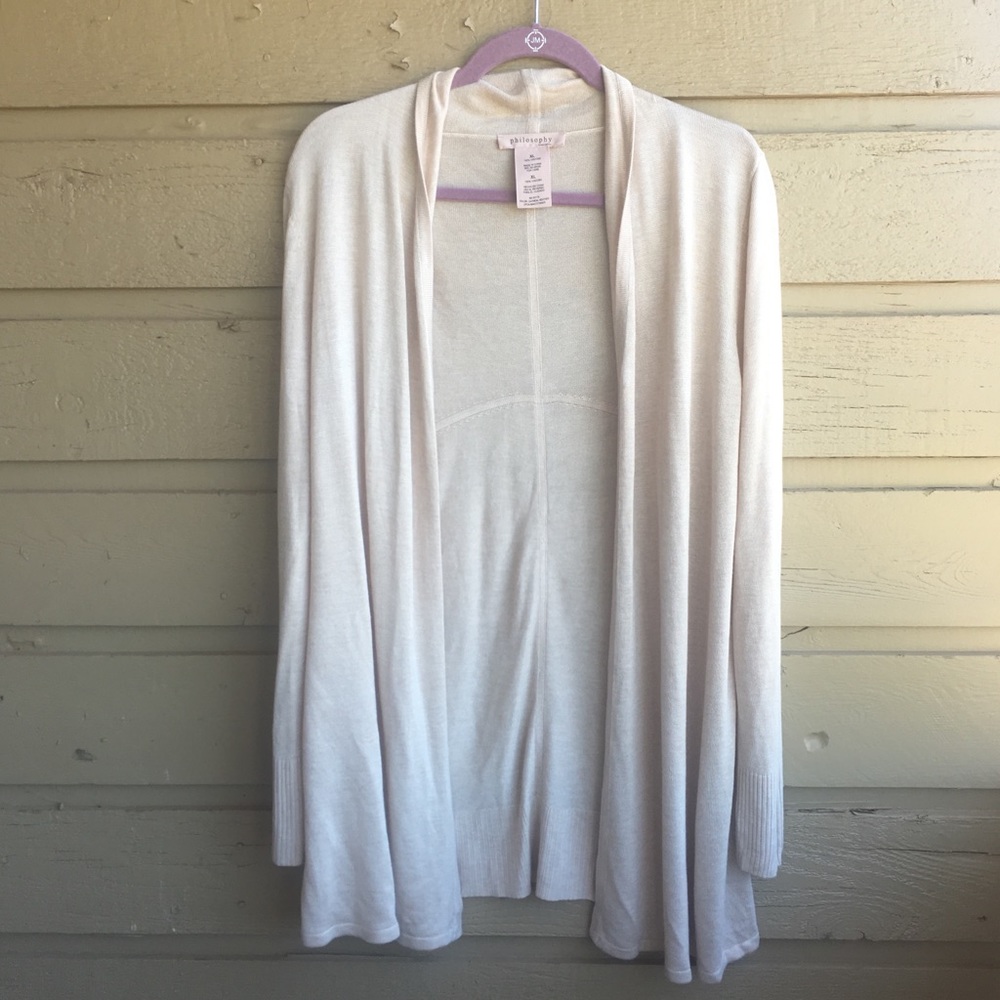 Philosophy Oatmeal Open Front Cardigan XL